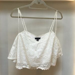 Kendall + Kylie Crop Lace Top (M)